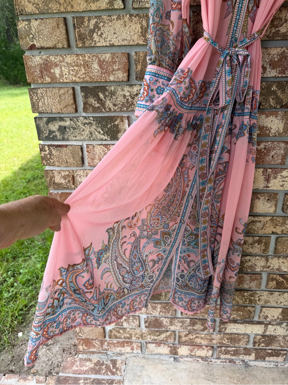 N by Nancy Maxi Dress Women’s Size Medium Precious Paisley! - Picture 4 of 6